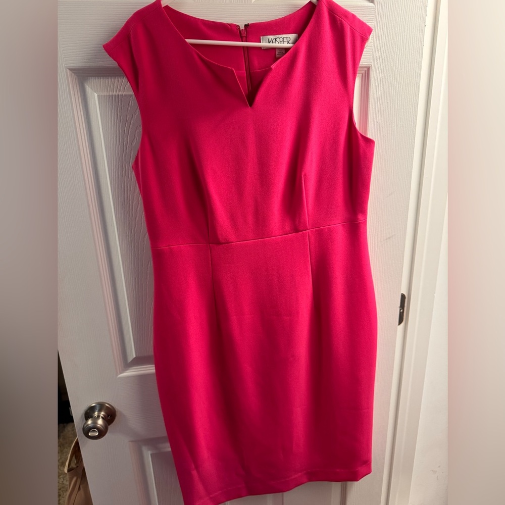Kasper Vibrant Pink Midi Dress